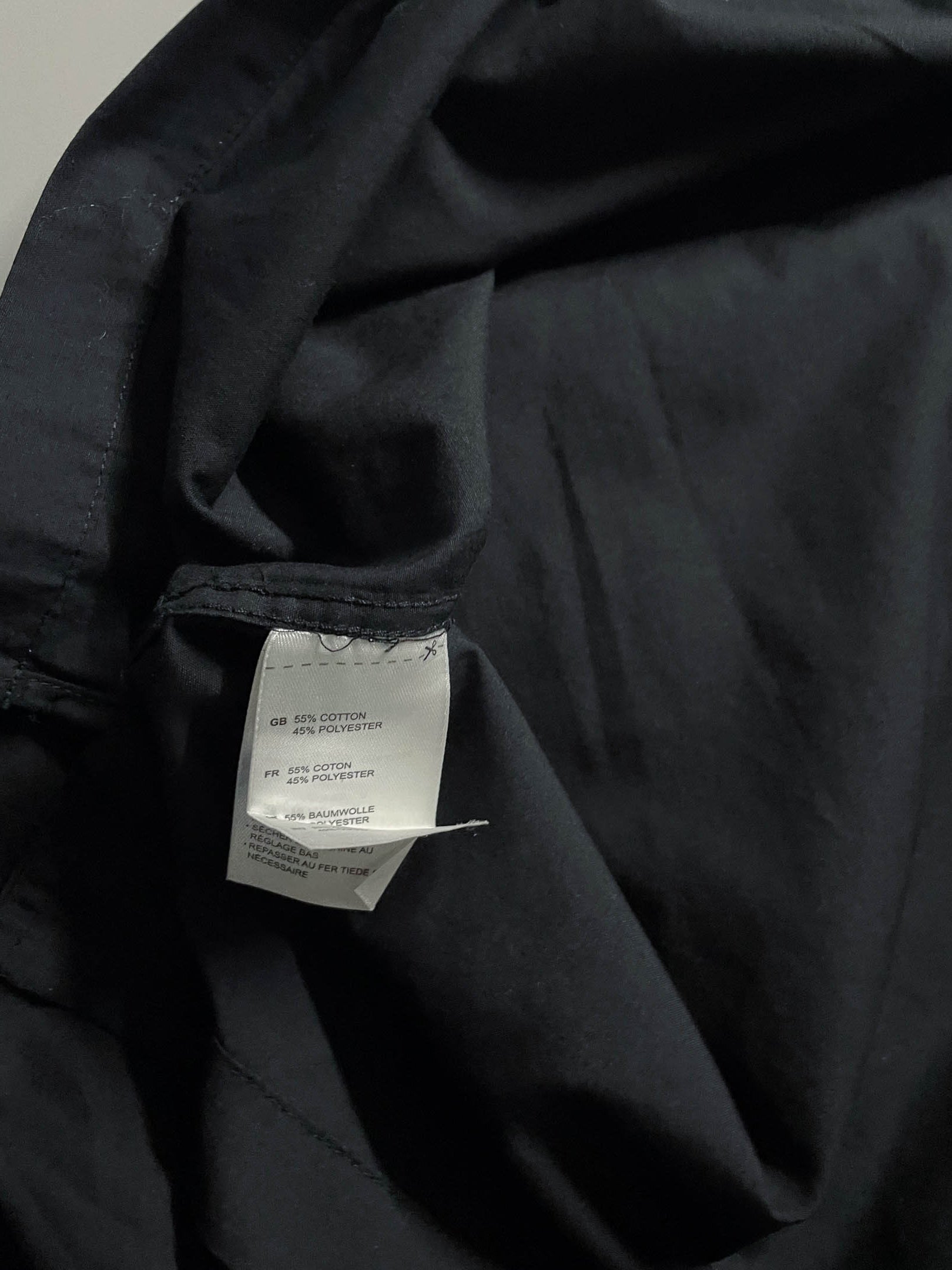 Vintage Men's Plain black oversize long sleeve shirt in XXL|L39 W29|SKU 4039