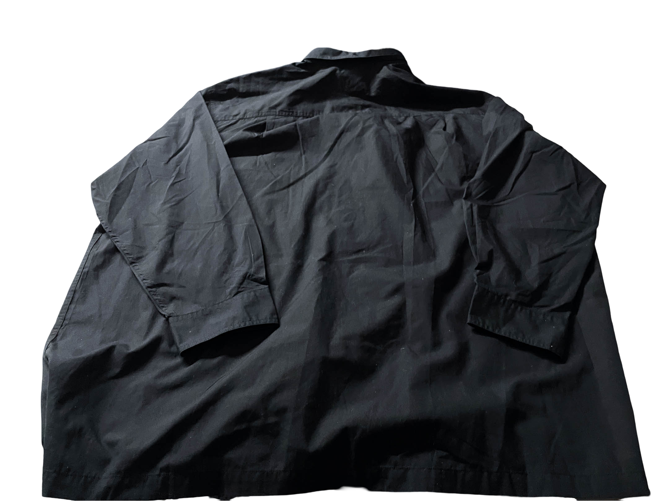 Vintage Men's Plain black oversize long sleeve shirt in XXL|L39 W29|SKU 4039