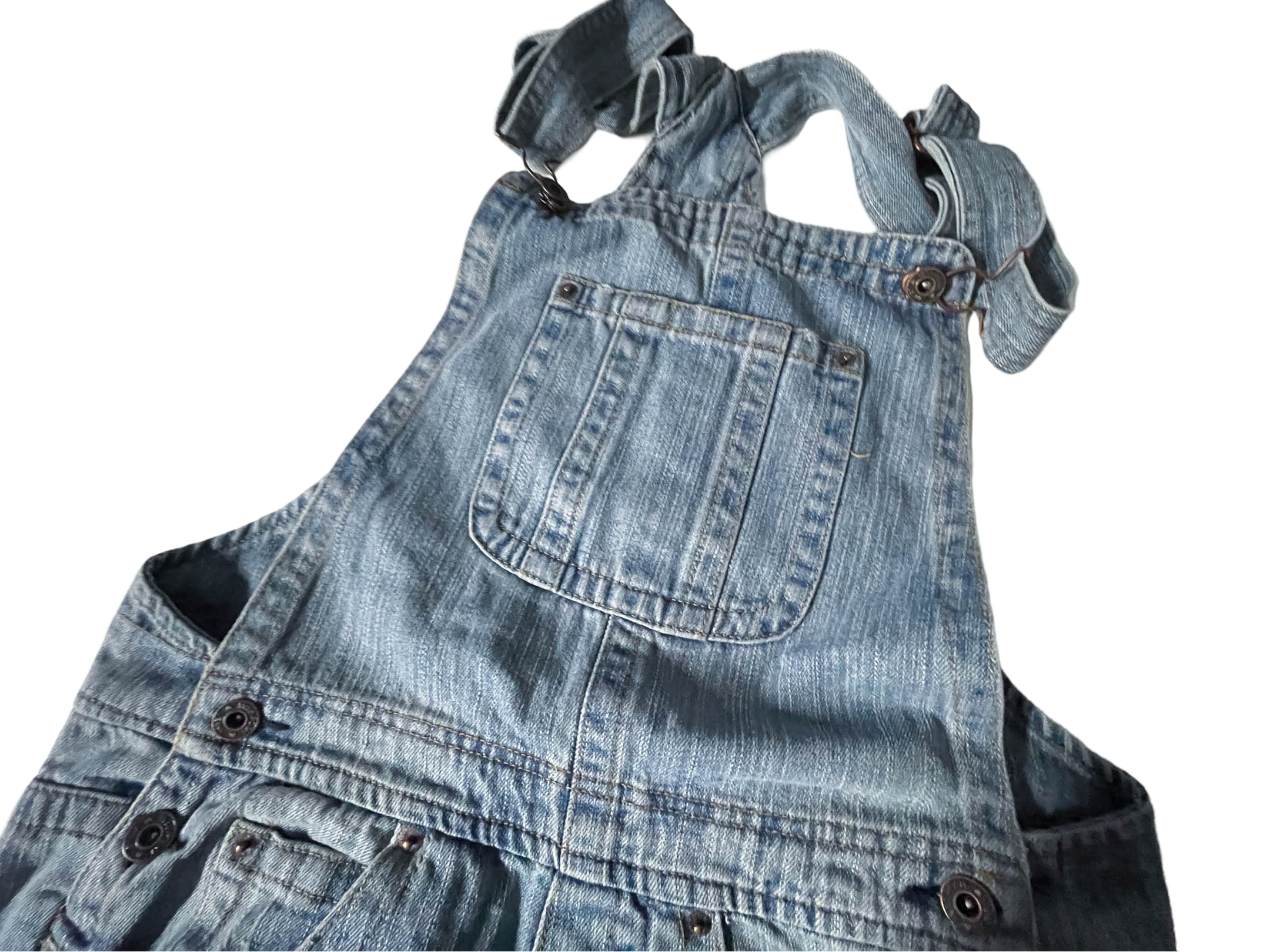 Vintage blue girls denim dungarees wide leg size 23|L 43 W31| SKU 4041