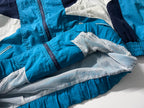 Vintage Hotshark blue colourblock full zip wind breaker jacket in L|L 31 W26| SKU 4044