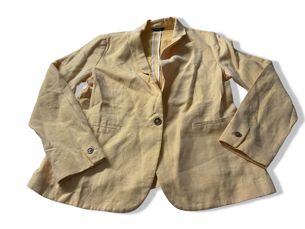 Vintage Women's Massimo Dutti cream blazers in EUR 44 US 12|L 28 W18|SKU 4045
