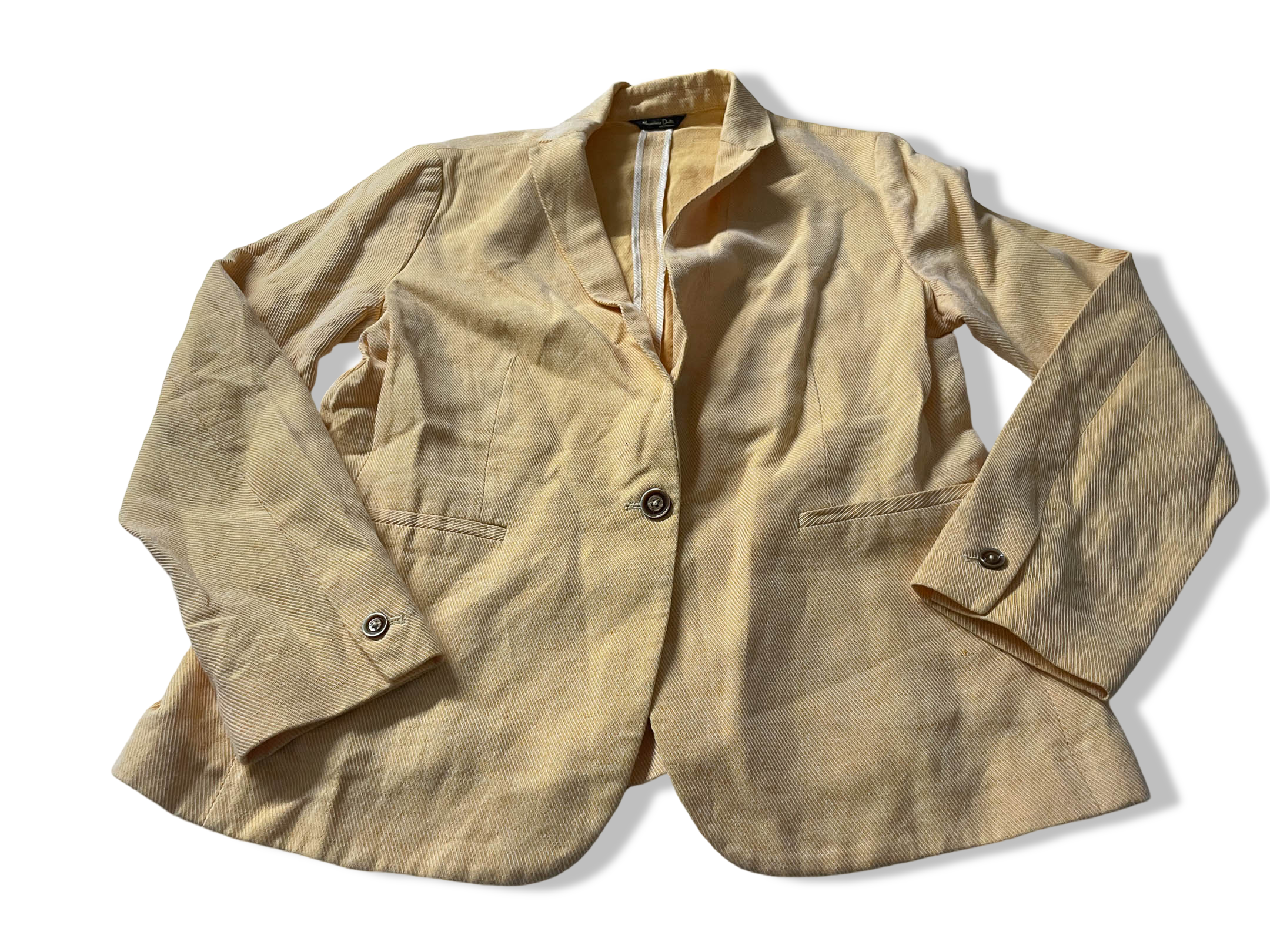 Vintage Women's Massimo Dutti cream blazers in EUR 44 US 12|L 28 W18|SKU 4045