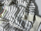 Vintage Women's Pull & Bear XDYE GIRLS White stripe hoodie full zip jacket in XL|L26 W19|SKU 4052