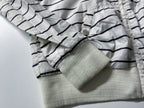 Vintage Women's Pull & Bear XDYE GIRLS White stripe hoodie full zip jacket in XL|L26 W19|SKU 4052