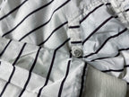 Vintage Women's Pull & Bear XDYE GIRLS White stripe hoodie full zip jacket in XL|L26 W19|SKU 4052