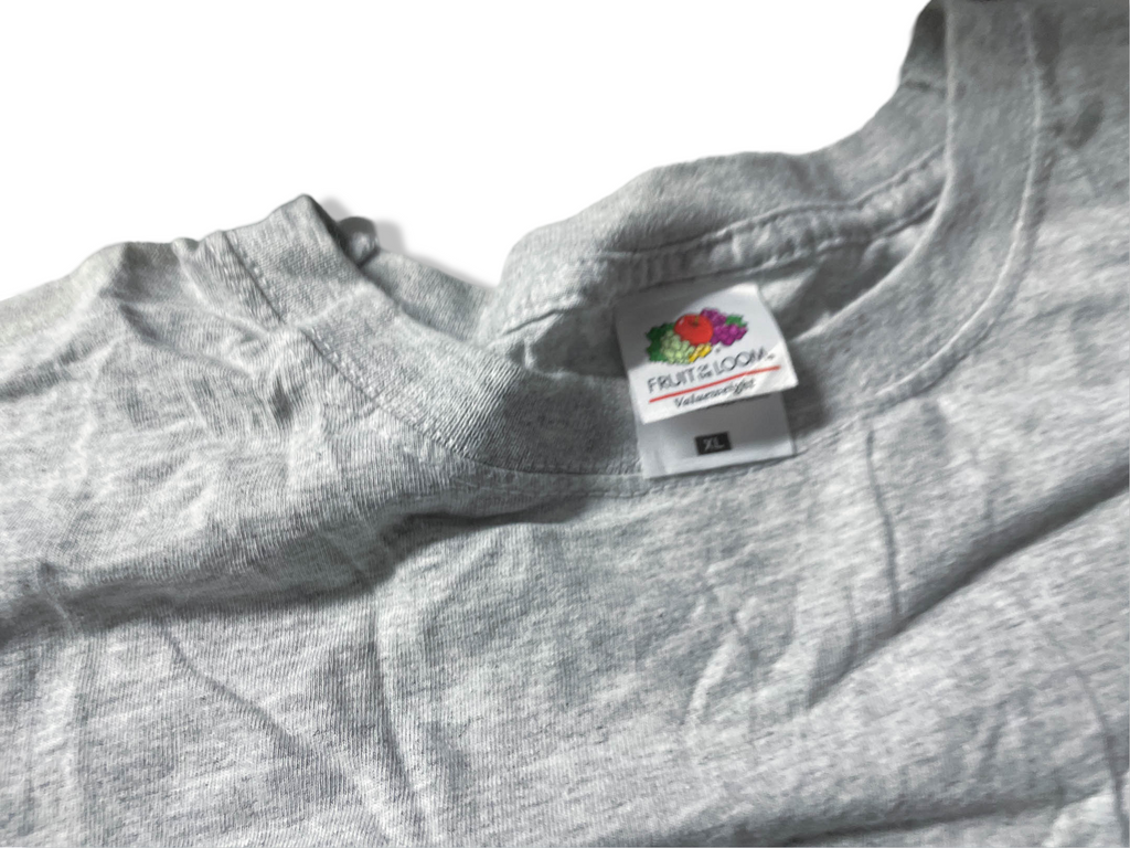 Vintage Men's Grey Fruit of the loom Olympia Greece logo Graphics tees in XL|L28W23|SKU 4054