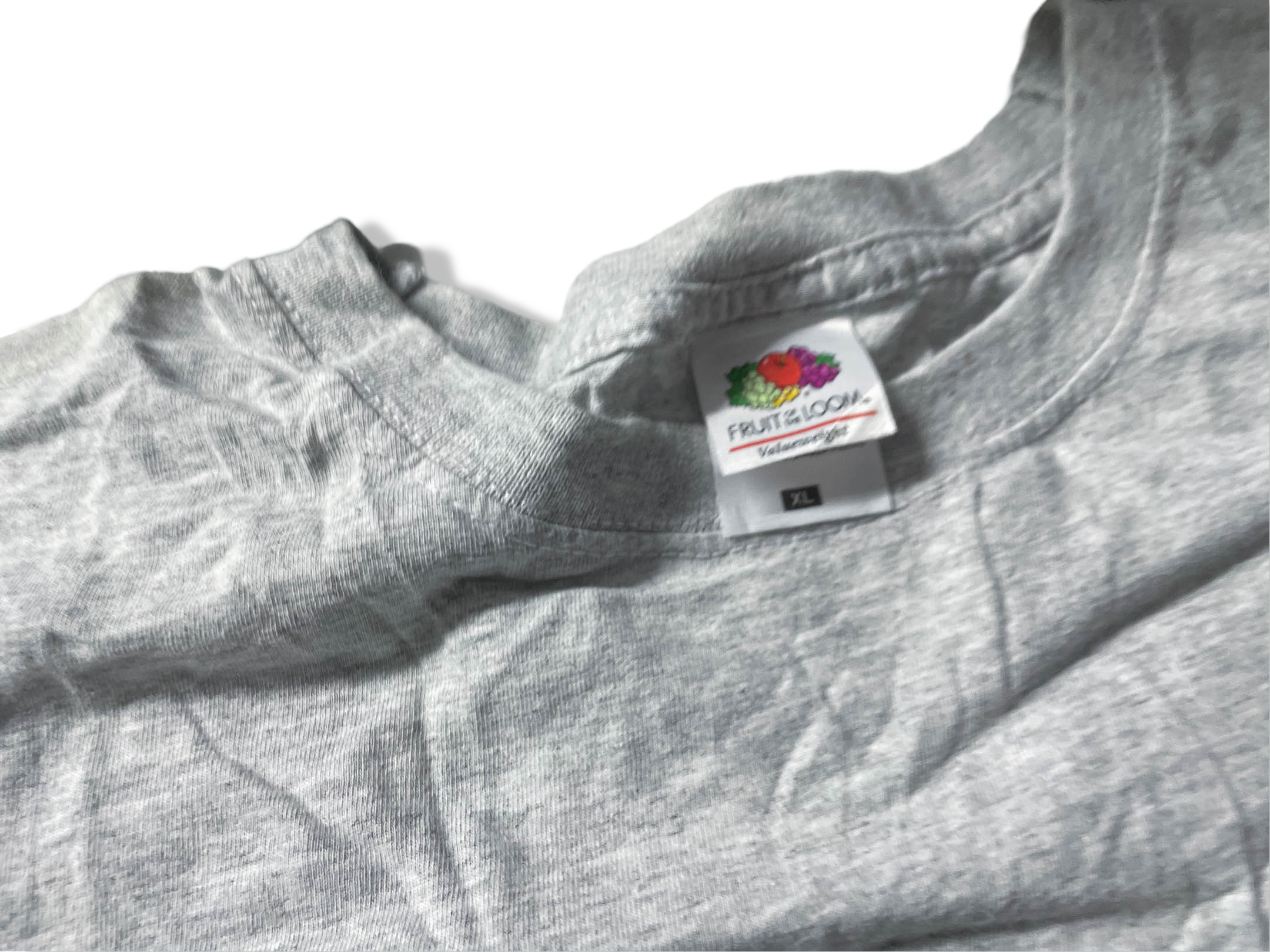 Vintage Men's Grey Fruit of the loom Olympia Greece logo Graphics tees in XL|L28W23|SKU 4054