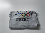Vintage Men's Grey Fruit of the loom Olympia Greece logo Graphics tees in XL|L28W23|SKU 4054