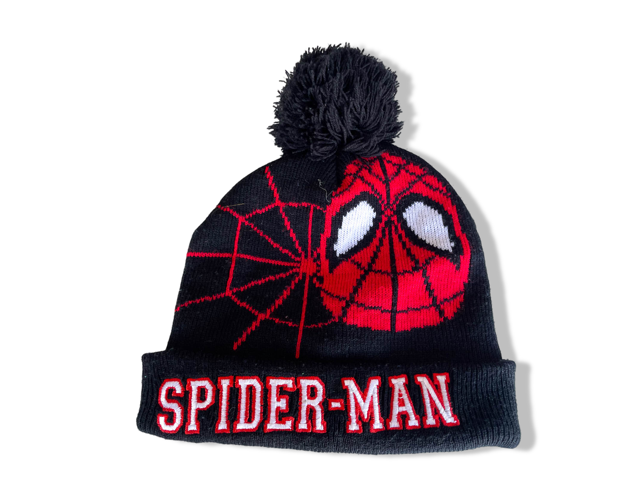 Vintage black Marvel Spiderman beanie wool knitted hat| SKU 4346