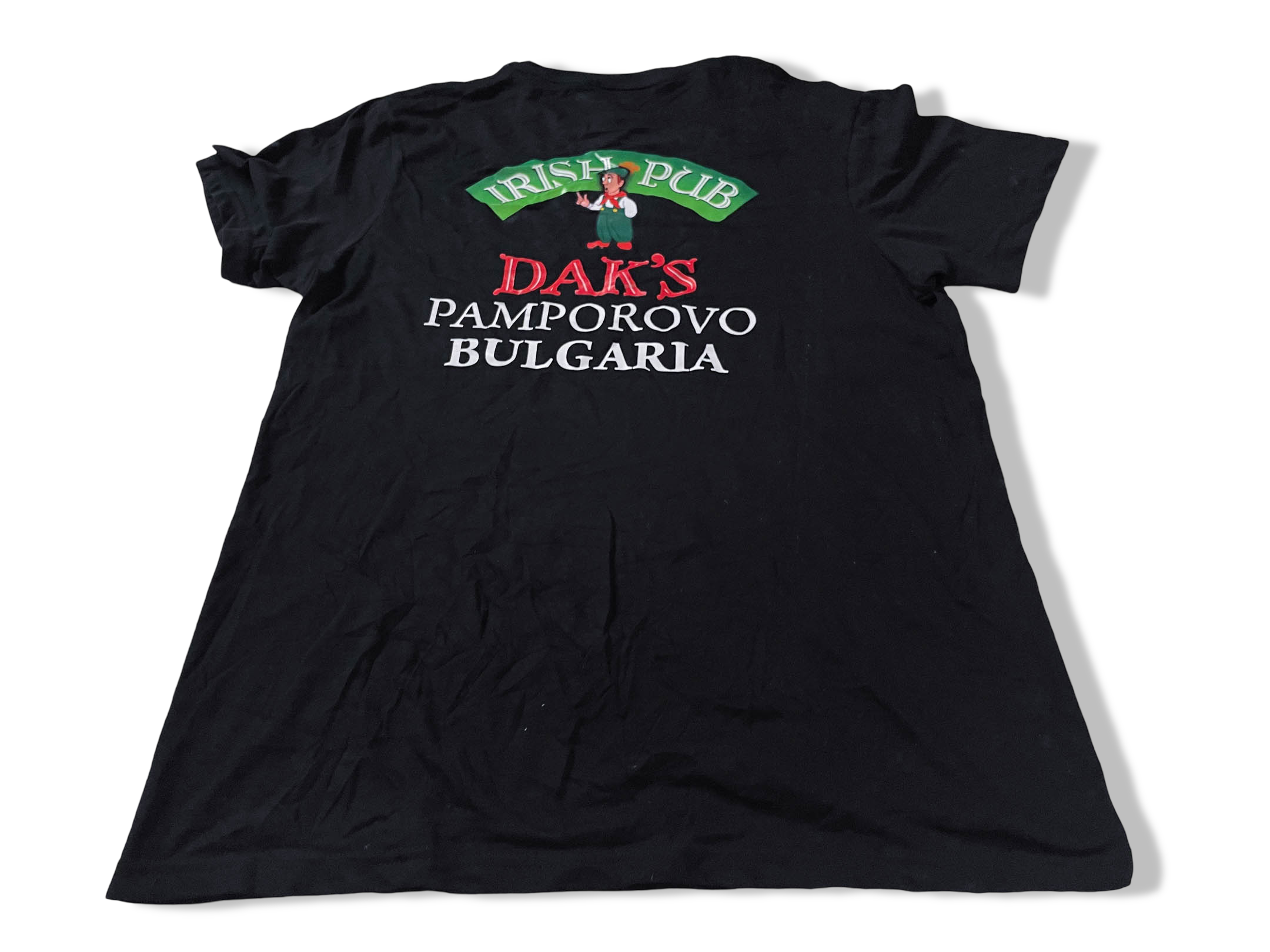 Vintage Men's Payper Irish pubs graphics black tees in M|L 29 W20| SKU 4150
