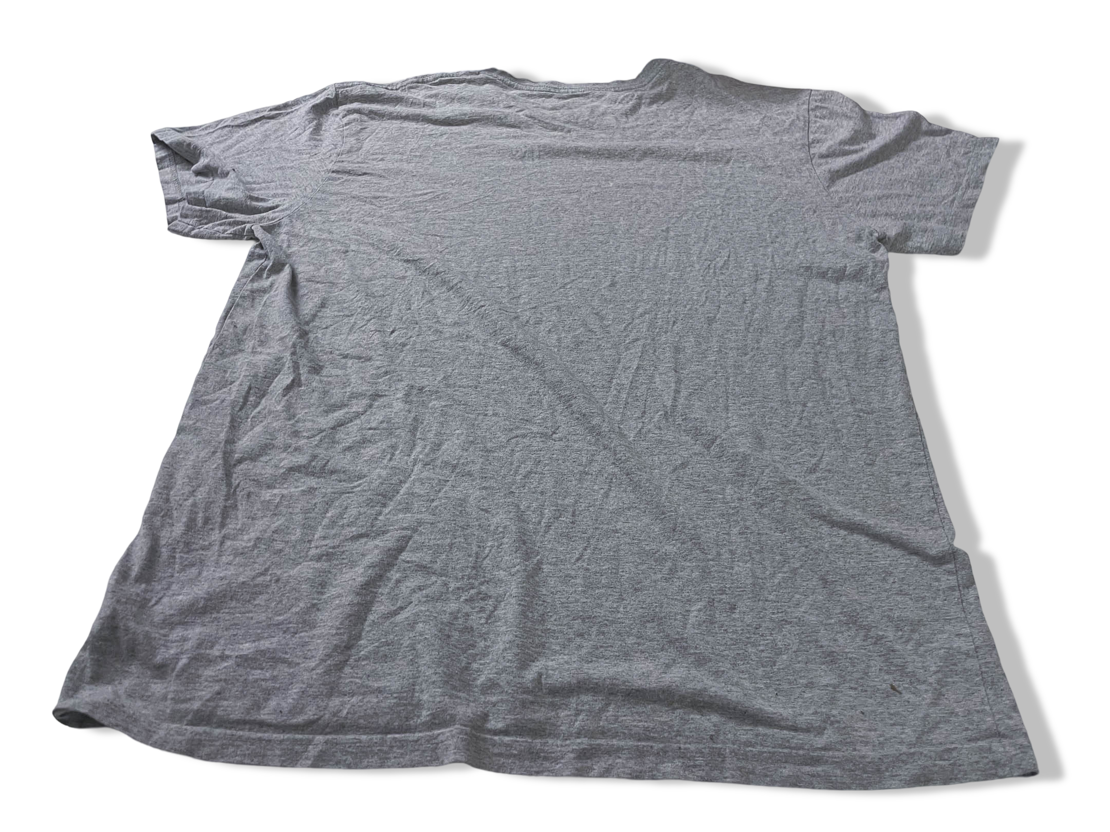 Vintage Men's Polo Jeans Company Ralph Lauren Graphics grey tees in XL|L30 W23|SKU 4151