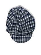 Vintage Manhanttan hat company multi check tweed newsboy cap| SKU 4997