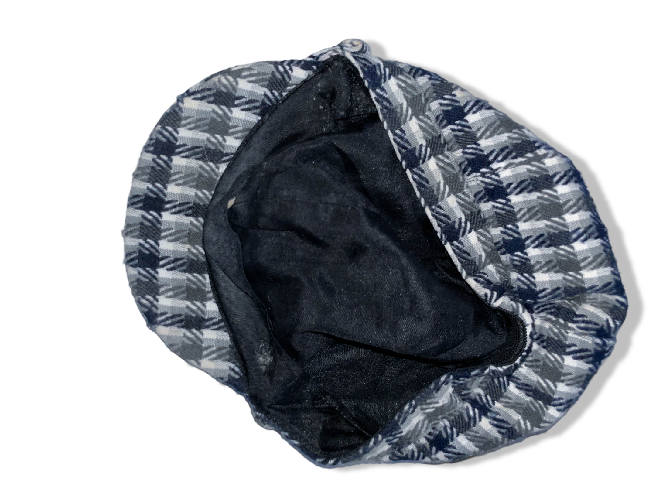 Vintage Manhanttan hat company multi check tweed newsboy cap| SKU 4997