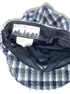 Vintage Manhanttan hat company multi check tweed newsboy cap| SKU 4997