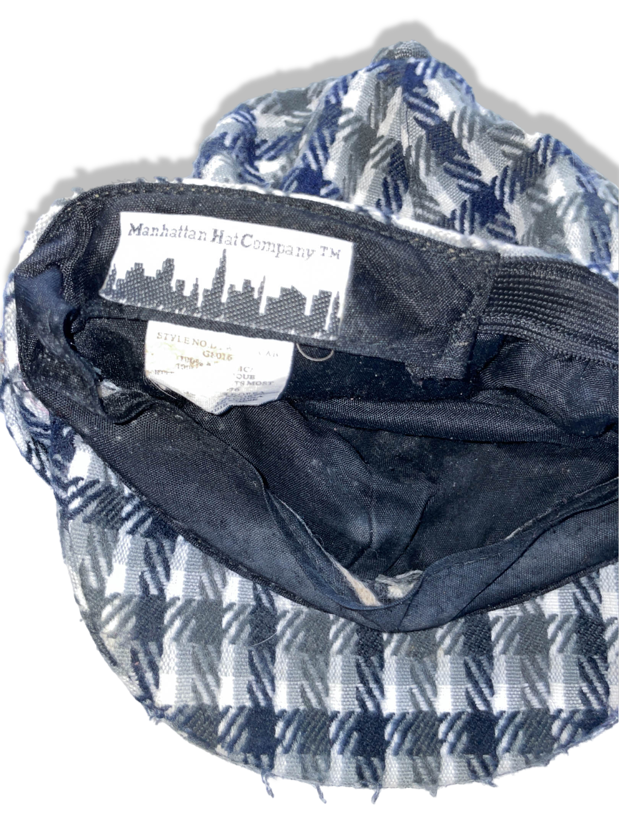 Vintage Manhanttan hat company multi check tweed newsboy cap| SKU 4997