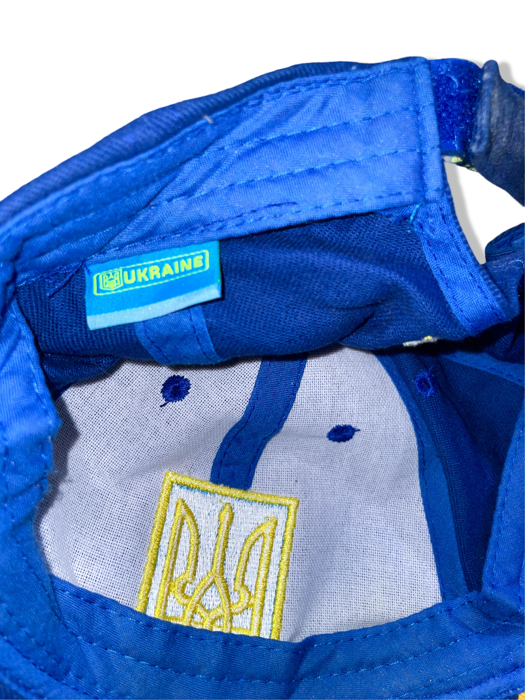 Vintage Ukraine national team soccer blue baseball cap| SKU 4500