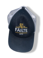 Vintage Failte NYC Crest Classic Yupoong black & white trucker cap| SKU 4887