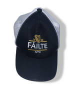 Vintage Failte NYC Crest Classic Yupoong black & white trucker cap| SKU 4887