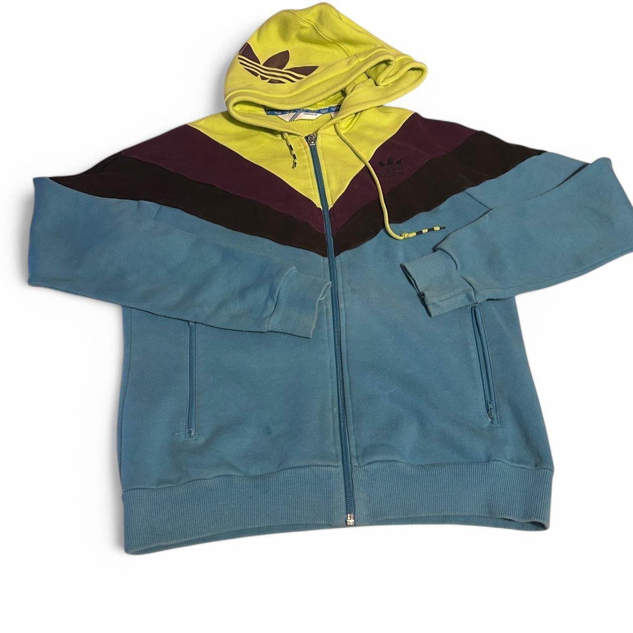 Adidas multicolor full zip women’s size large Adidas Originals green and yellow hoodie women’s in large sku 6854