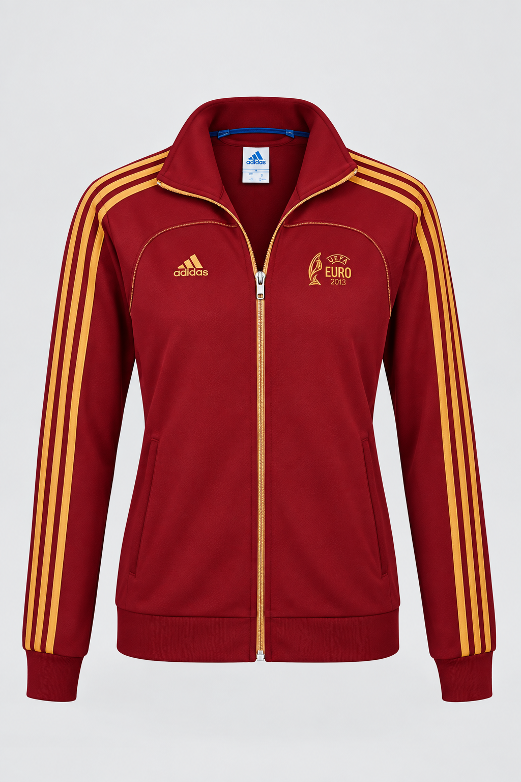 Vintage Adidas Sweden women football team UEFA EURO 2013 orange track jacket in M|L27 W18|SKU 6658
