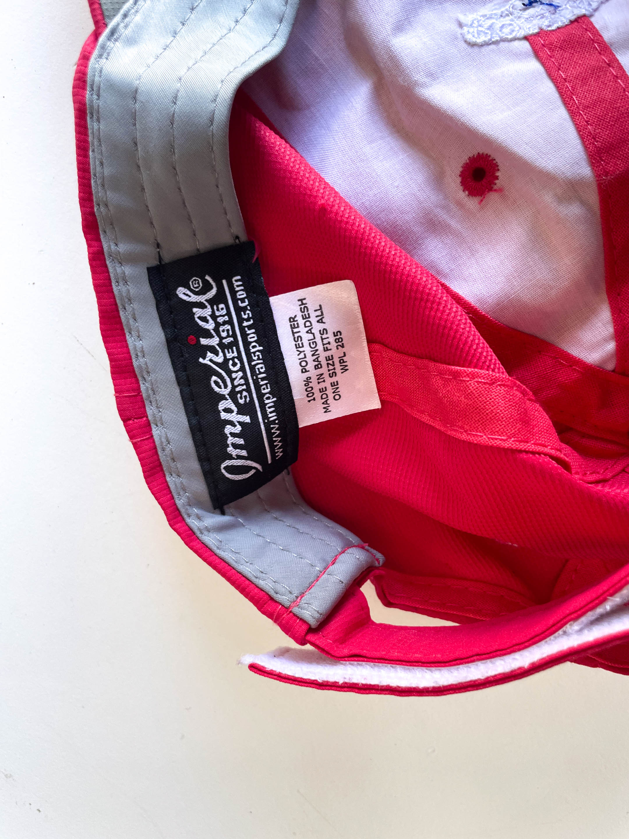 Vintage Imperial sport Rosslare Golf link crest 90's baseball red cap| SKU 4361