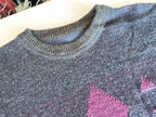 Vintage grey Aztec geometric crew neck sweater in M/L| L27 W25| SKU 4369