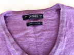 Vintage Dunnes stores purple V-neck long sleeve sweatshirt in S| L24 W18| SKU 4371