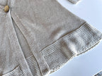 Vintage women's brown V-neck open knitted cardigan size 14| L25 W18| SKU 4373