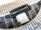 Vintage Tom Davis grey aztec geometric sweatshirt in M| L26 W24|SKU 4377