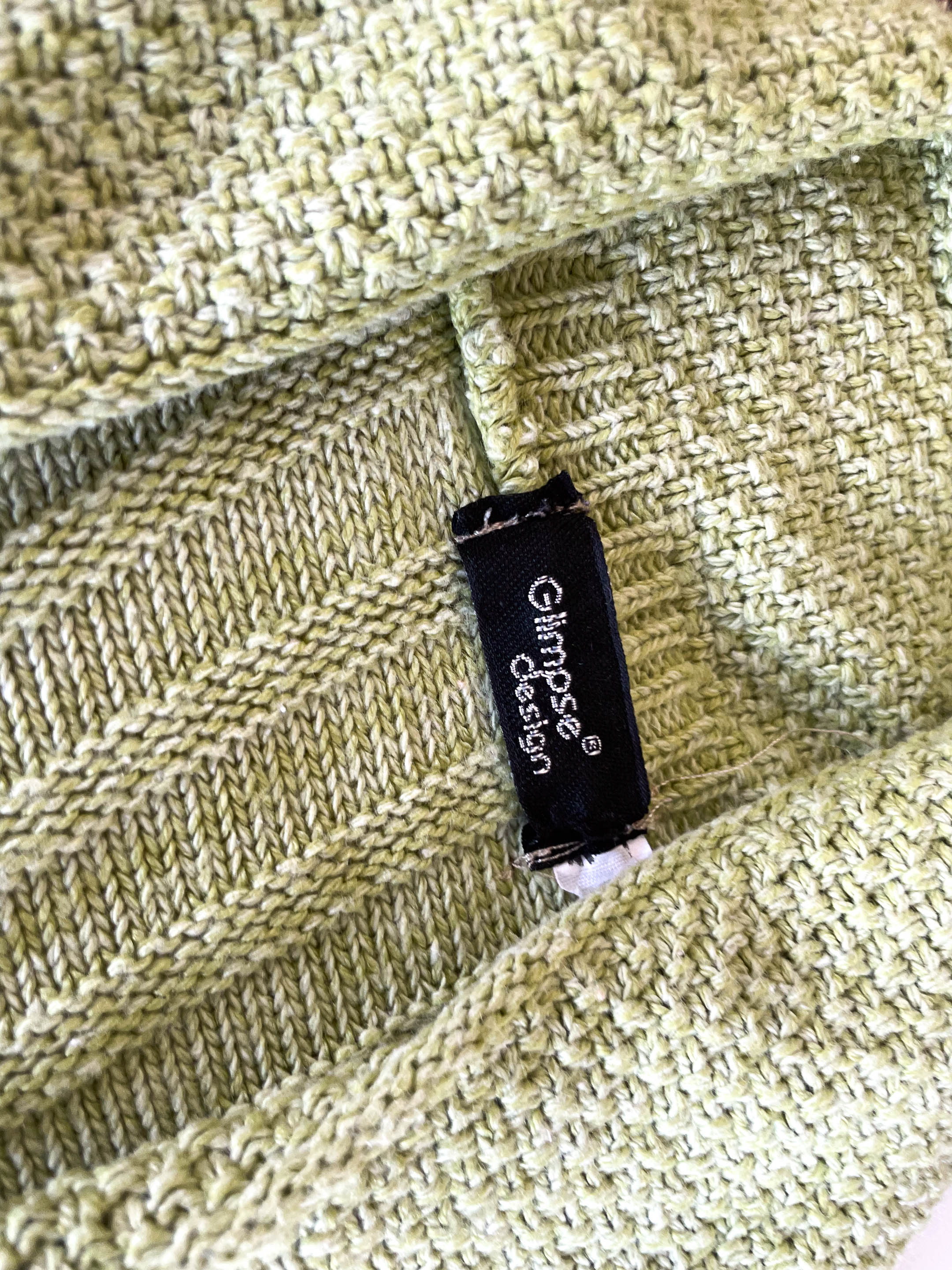 Vintage women's Glimpse Design green knitted waterfall sweater in UK 12| L31 W17| SKU 4381