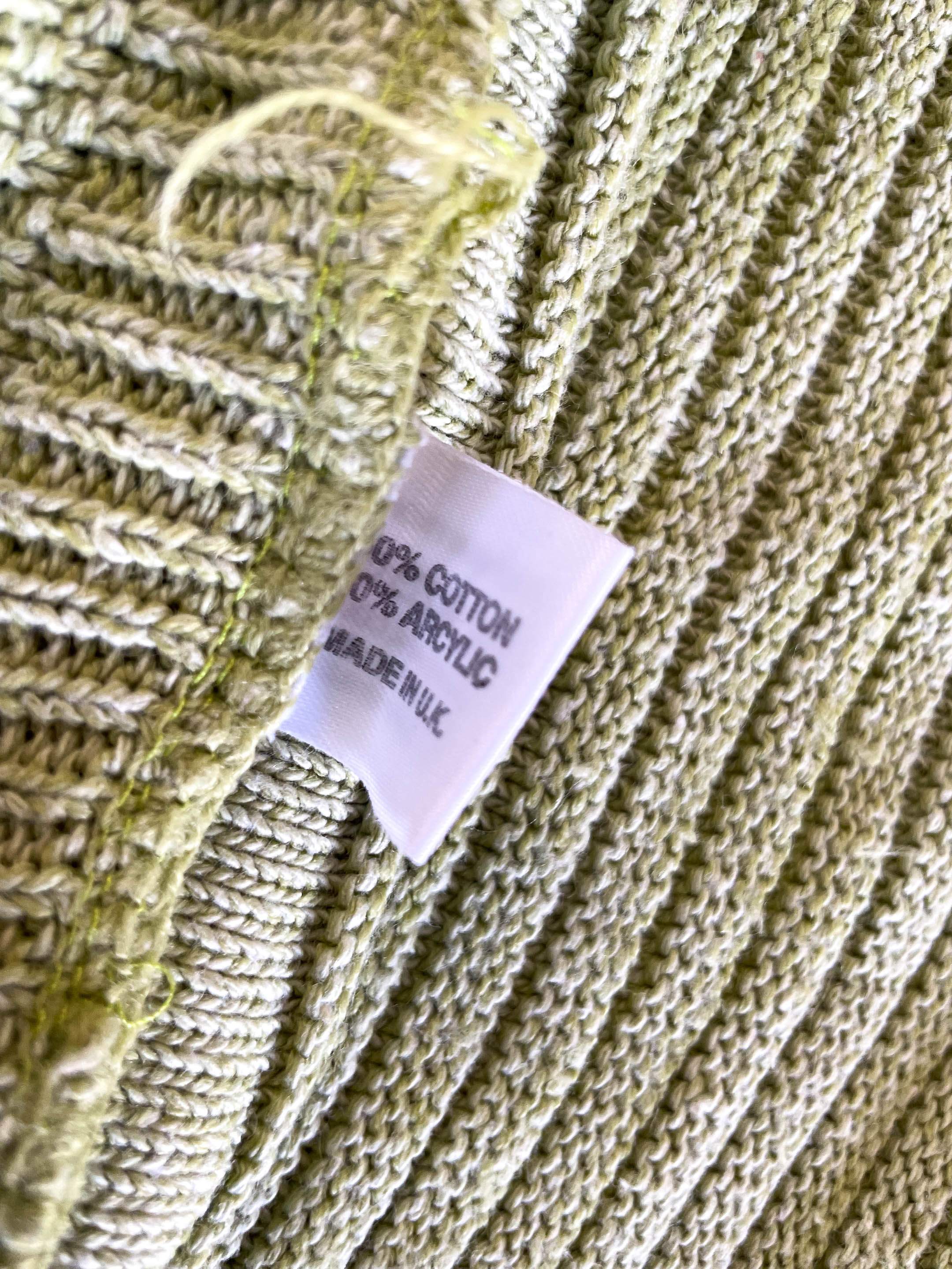 Vintage women's Glimpse Design green knitted waterfall sweater in UK 12| L31 W17| SKU 4381