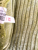 Vintage women's Glimpse Design green knitted waterfall sweater in UK 12| L31 W17| SKU 4381