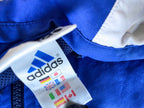 Vintage Adidas Climalite full zip blue windbreaker track top in L\XL| L31 W25|SKU 4383
