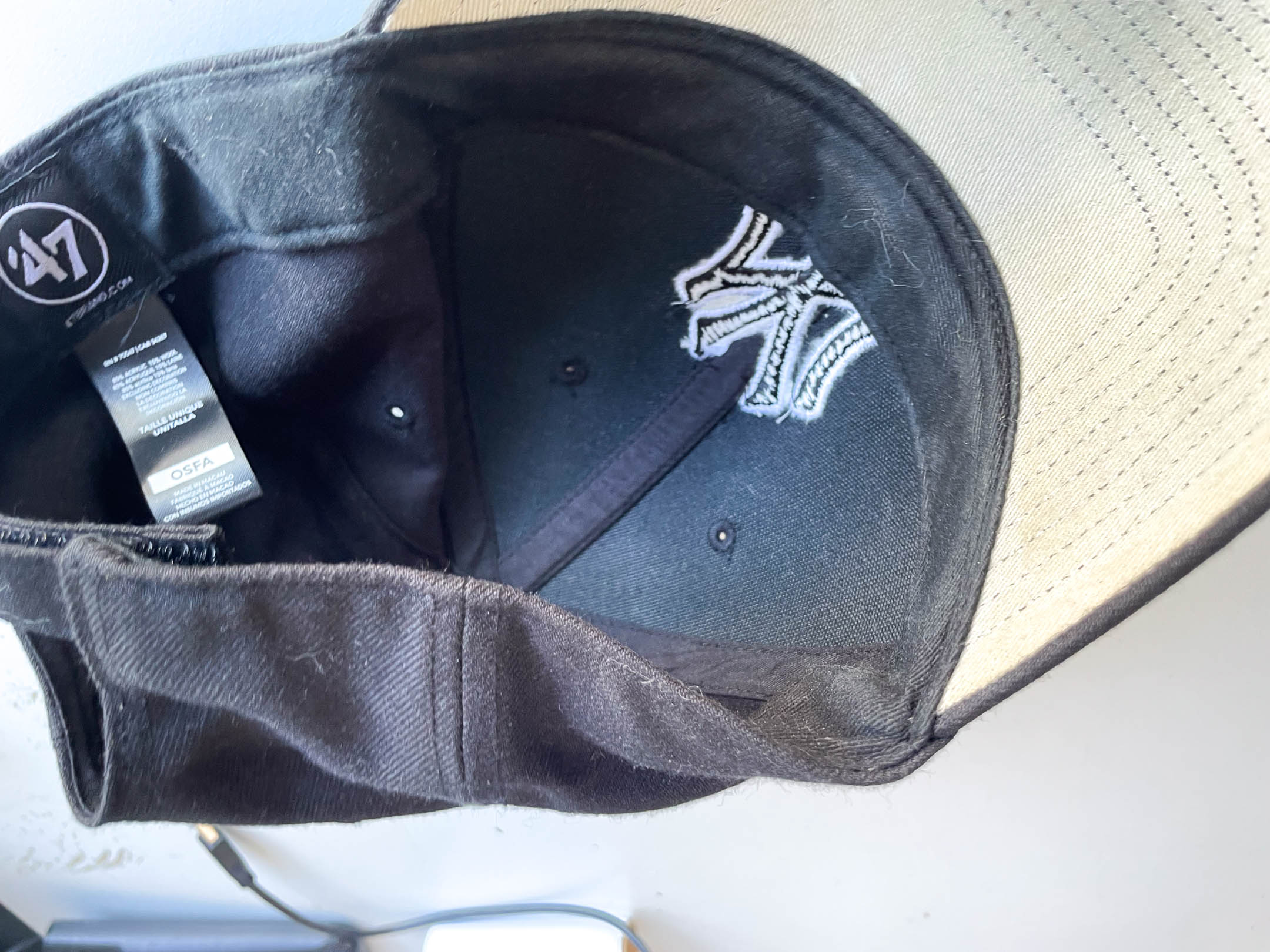 Vintage black New York yankees genuine merchandise baseball cap| SKU 4352