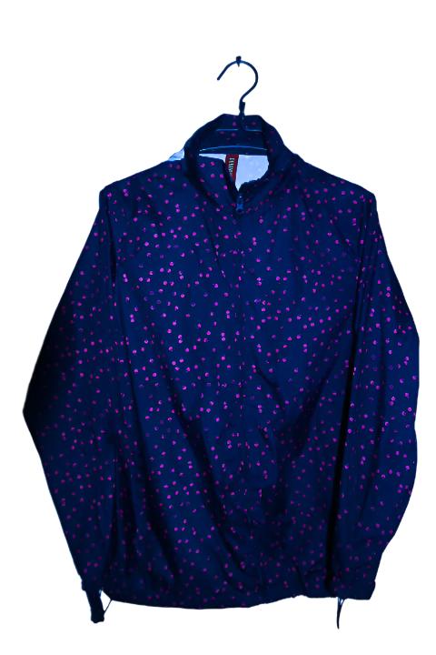 Vintage Denim & Co. women black Polka dot waterproof hoodie UK10 |L31W21|SKU 6667