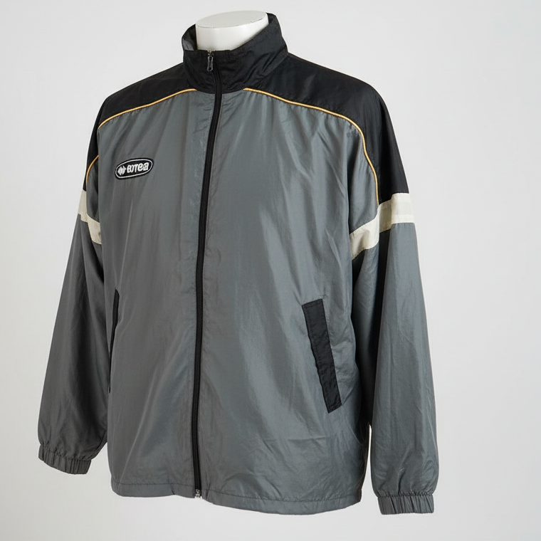 Vintage Errea Football Grey colourblock  Jacket Size Large Mens Vintage Sku 6856