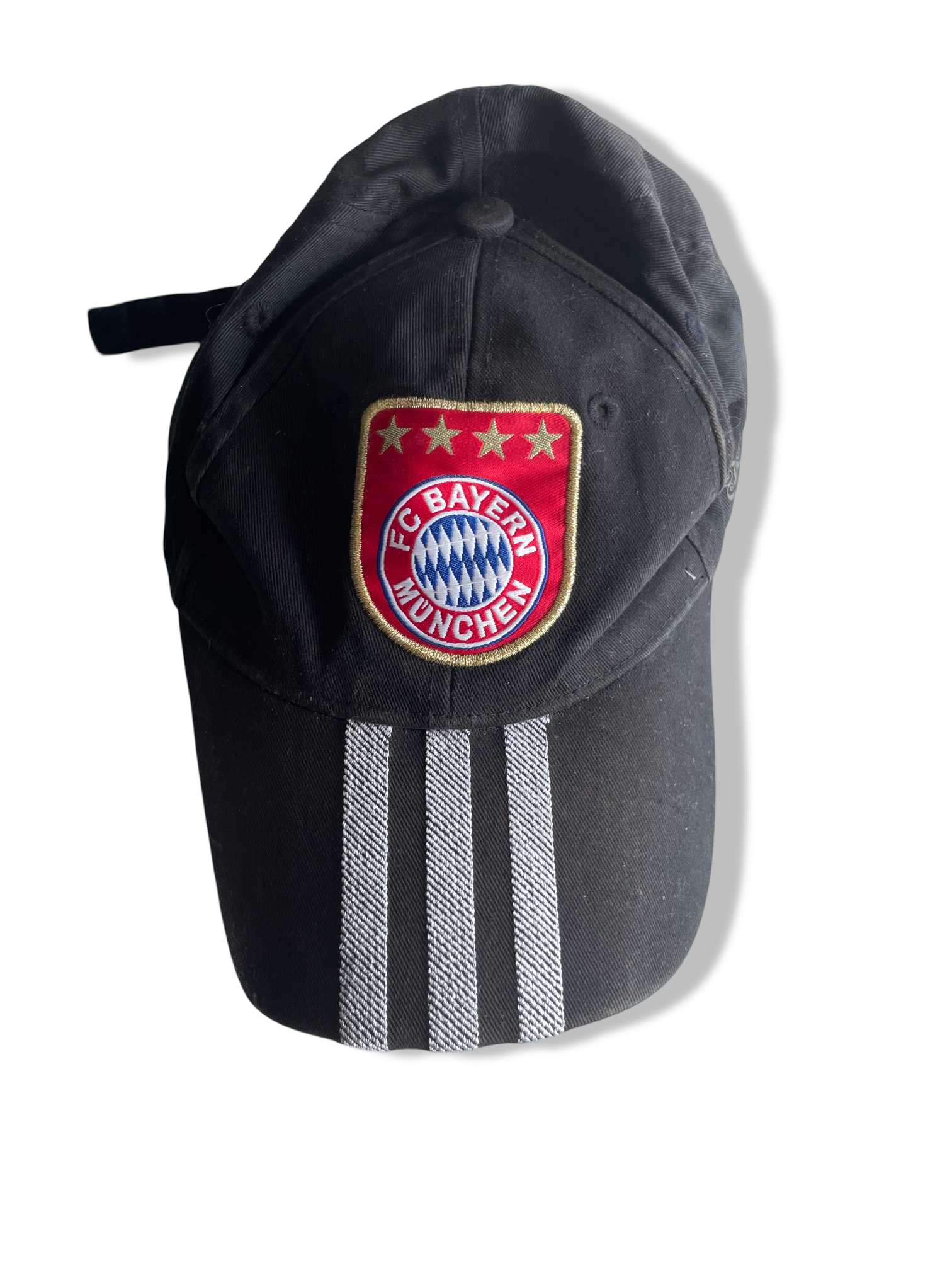 Vintage FC Bayern Adidas 3 Stripe black baseball Cap|SKU 5650