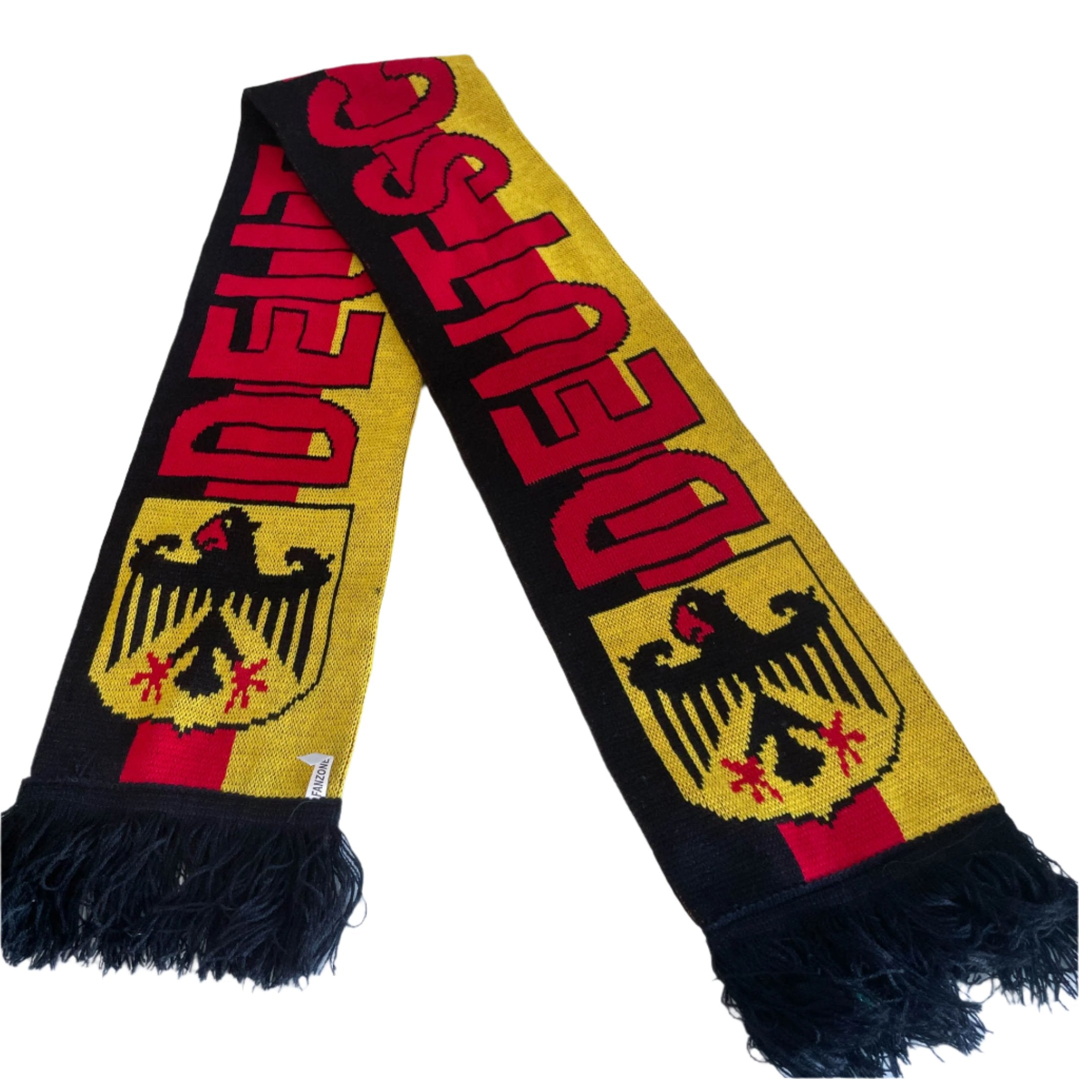 Vintage Germany football fan embroidery scarf in multi colour|L52 W7|SKU 6429