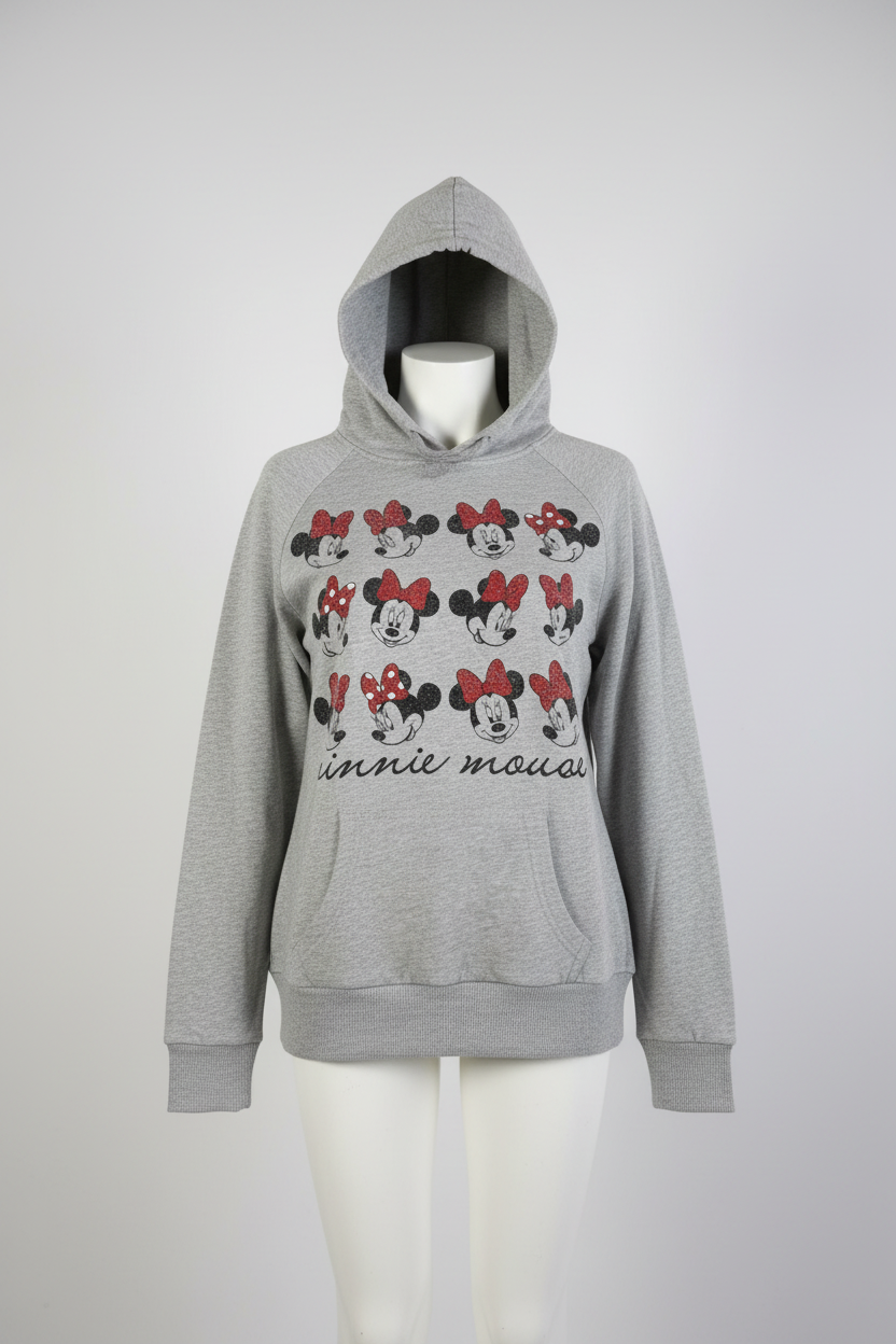 Vintage Grey unisex Mickey mouse graphics Disney hoodie in M|L25 W17|SKU 5550