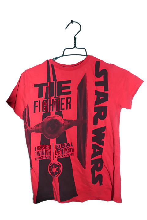 Vintage Kids 10YRS Star wars Tie Fighter graphics orange tees|SKU 6625