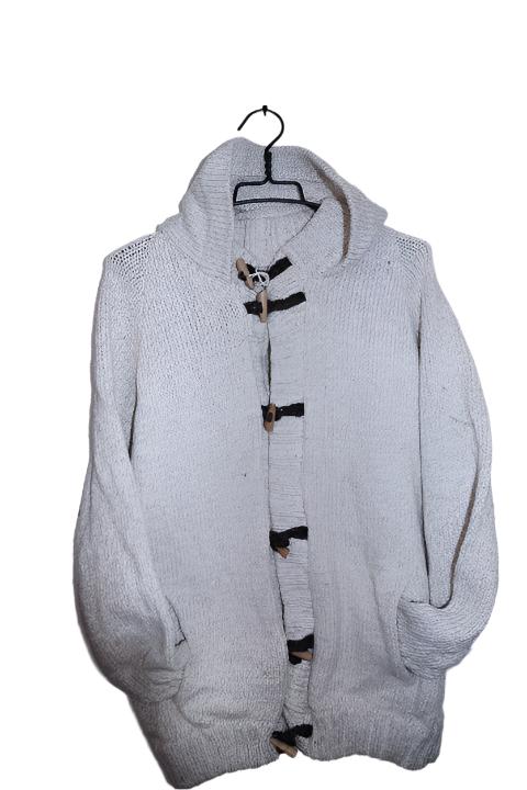 Vintage Long Cardigan Chunky Knit Women's Beige Knitted Coat with Hood & Toggle Closure M/L|L28 W21 SKU 6714