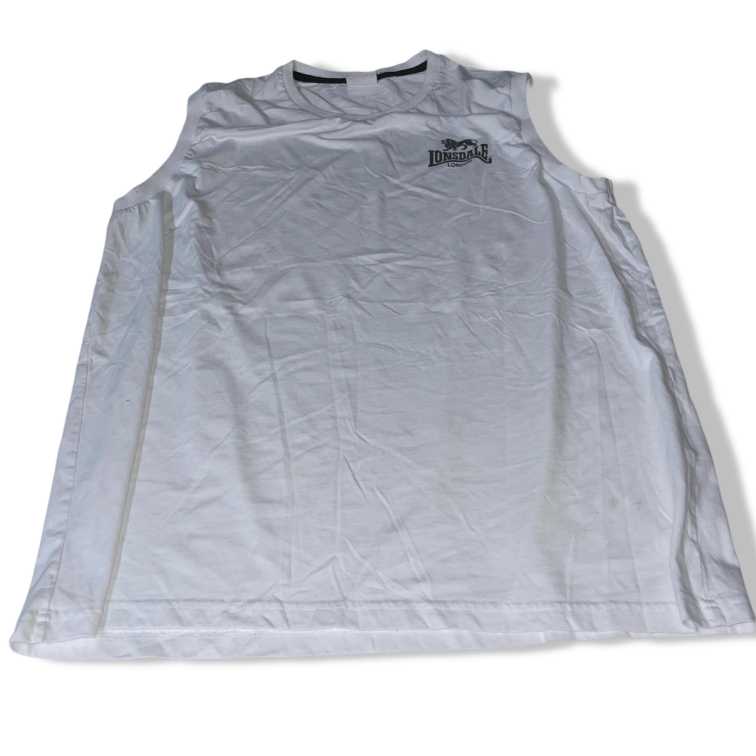Vintage Lonsdale White Regular Size sleeveless T-Shirts for Men in 2XL|L30W21|SKU 5478