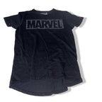 Vintage Marvel Graphics Mens Outline Logo T-shirt Black in M| L31 W18| SKU 5497