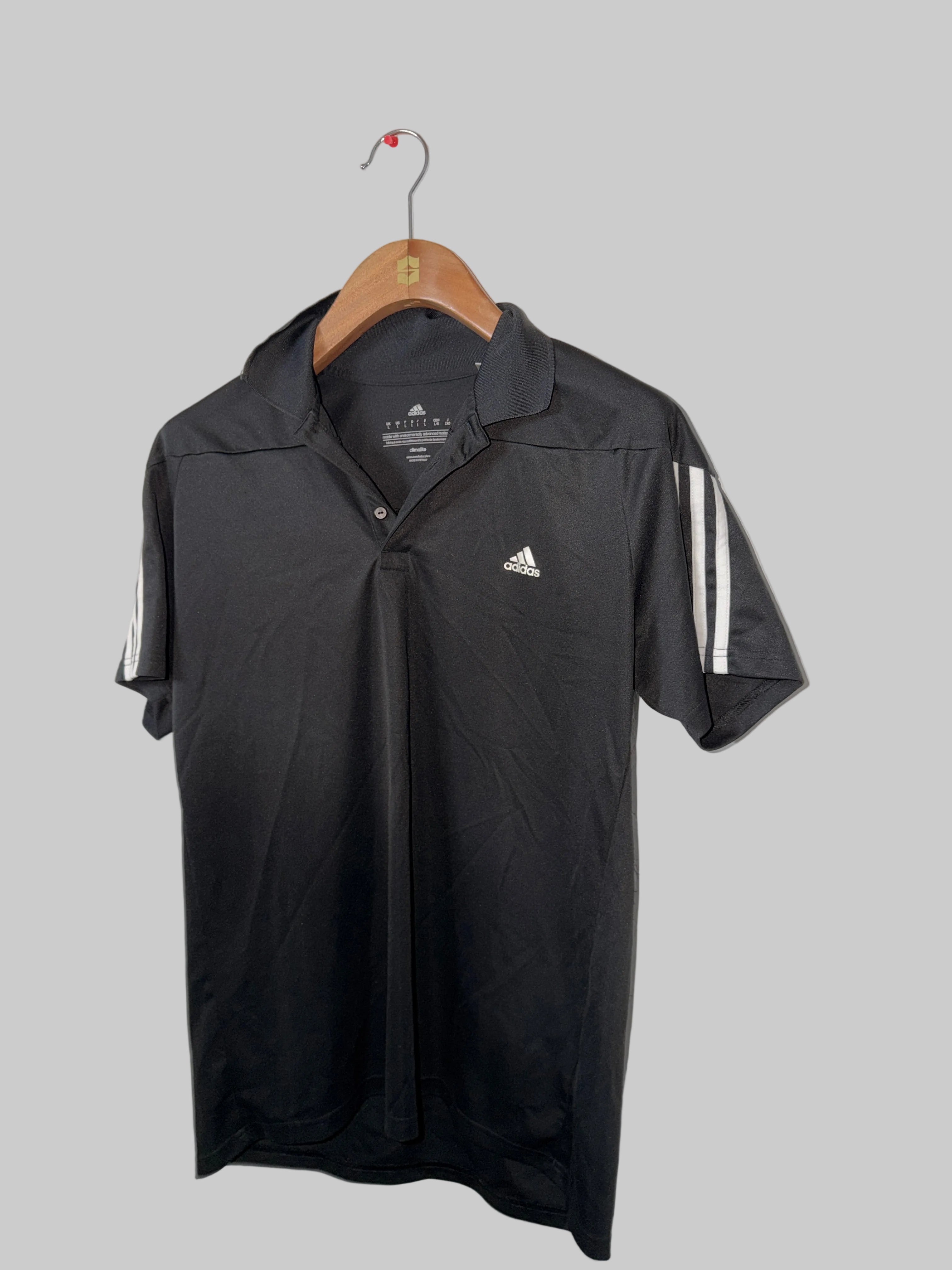 Vintage Men's Adidas Club 3-Stripes training polo shirt made  Size L SKU  7354