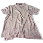 Vintage Polo Ralph Lauren Men’s Polo Pink & White Stripes Size XL|L33W22|SKU 5446