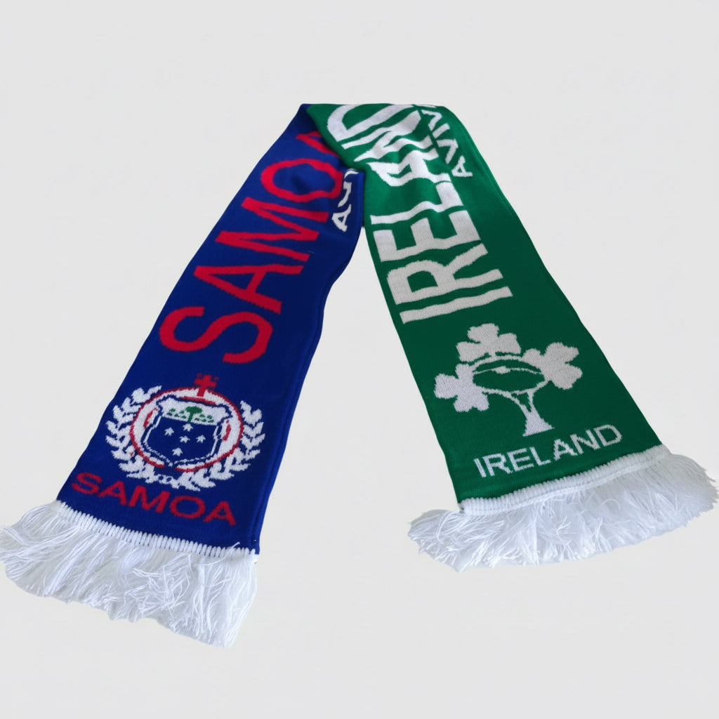 Vintage Samoa Ireland Aviva Stadium fans green blue scarf|L52 W7|SKU 6433