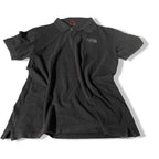 Vintage The North Face Men Grey Button Up  Short Sleeve Polo Shirt in M|L29W19|SKU 5462