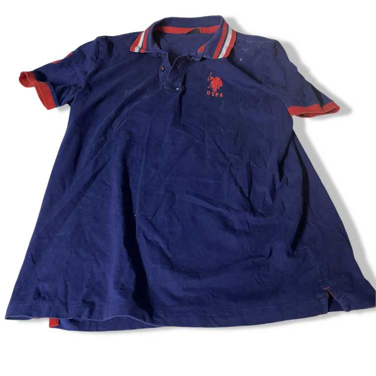 Vintage U.S. Polo Assn. Men's Navy blue short sleeve Polo-shirts in XL|L29W19|SKU 5442