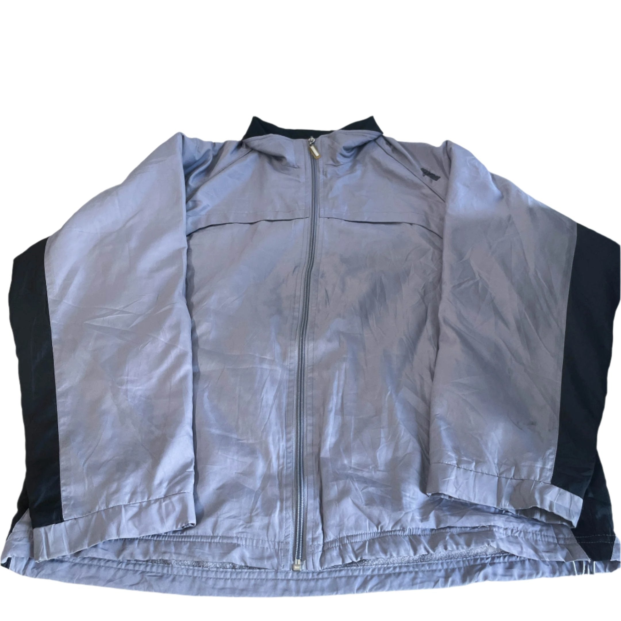 Vintage grey men Winroad padded windbreaker full zip jacket in L|L28 W22|SKU 6424