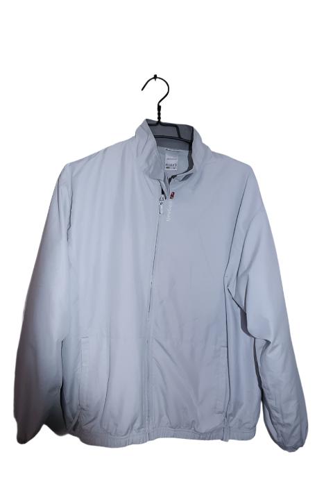 Vintage grey women Reebok full zip high neck wind breaker track top L|L28 W22|SKU 6704
